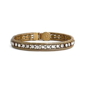 NWOT Loren Hope ‘Clara’ bracelet in gold/crystal